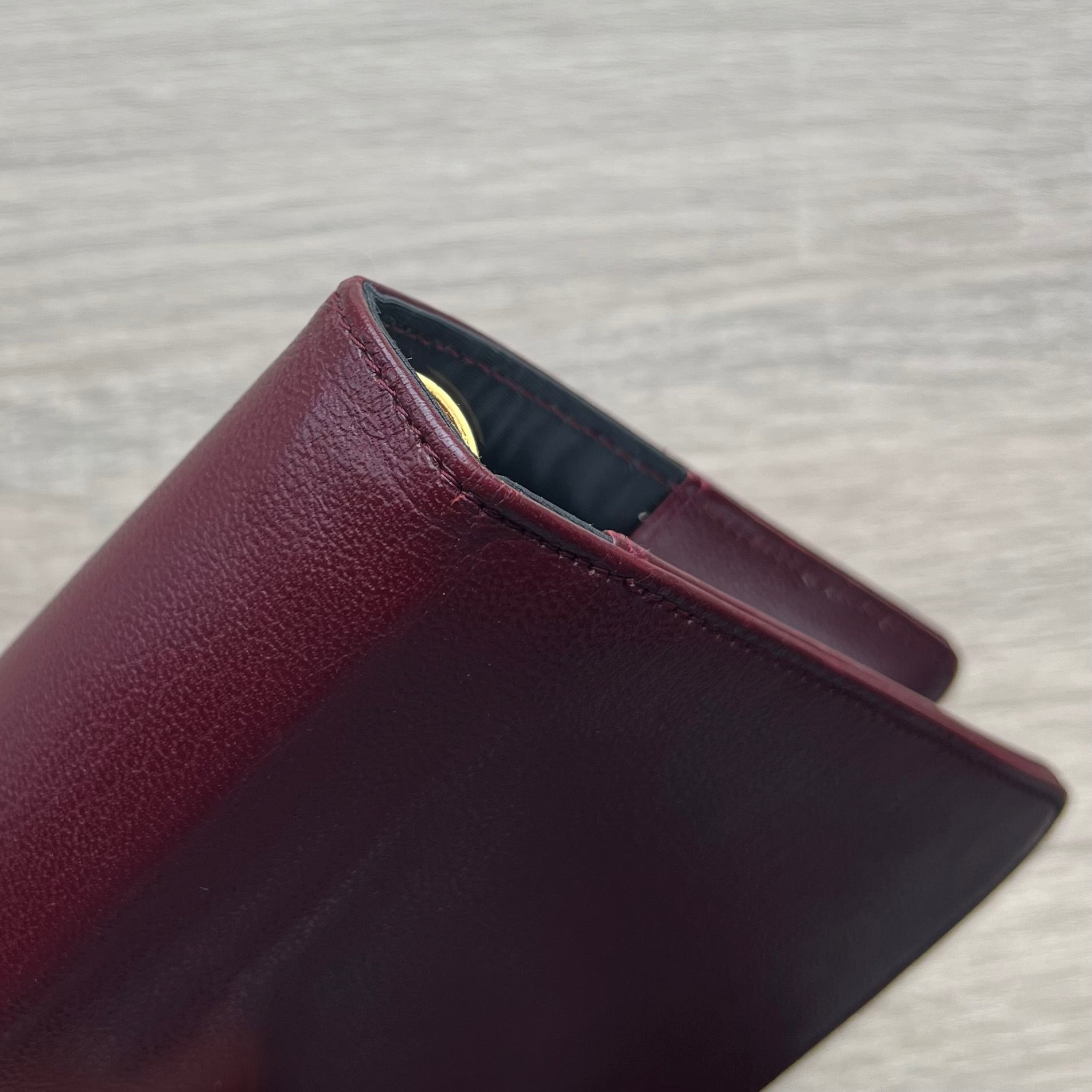 burgundy wine red agenda planner notebook chanel luxury diary gold black women men home office