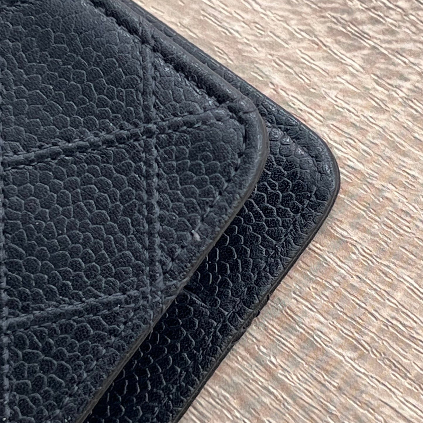 chanel black quilted agenda planner notebook cover with authenticity guarantee confirm black quilted caviar