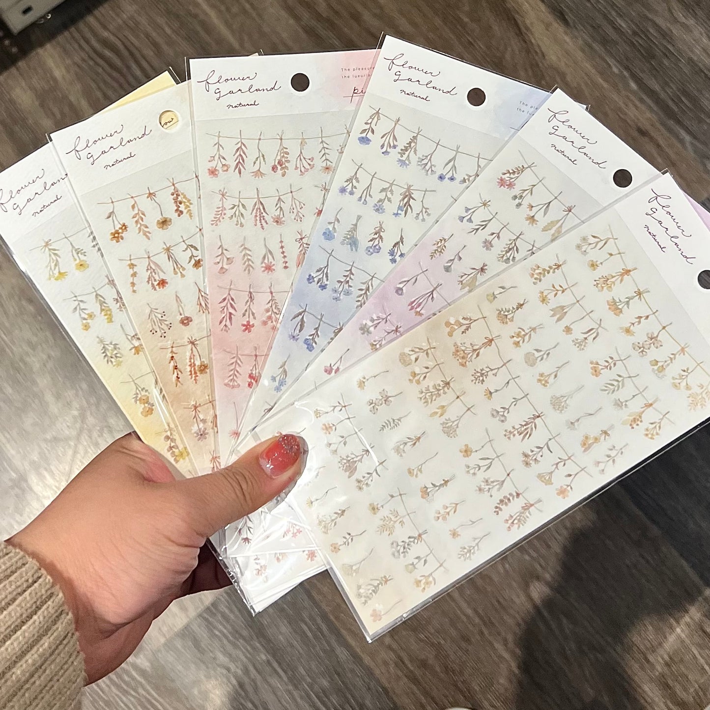 Flower Garland Matte Stickers by Mind Wave