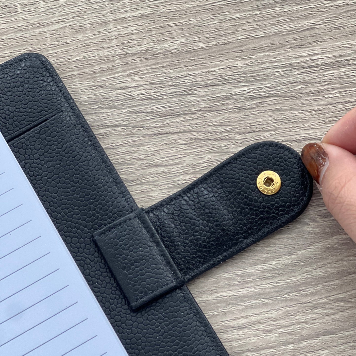 chanel black quilted agenda planner notebook cover with authenticity guarantee confirm black quilted caviar