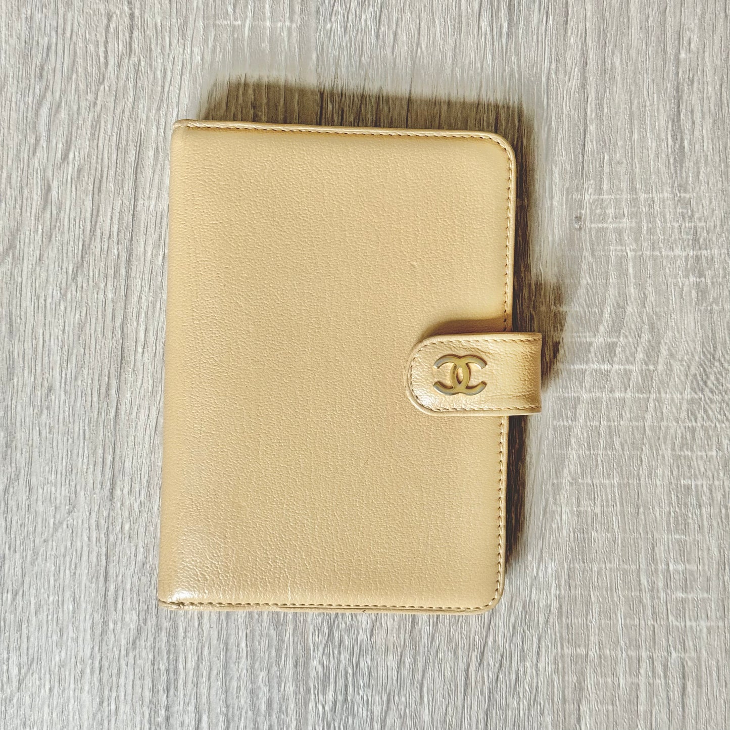 Chanel Classic Logo Clasp Beige PM Agenda