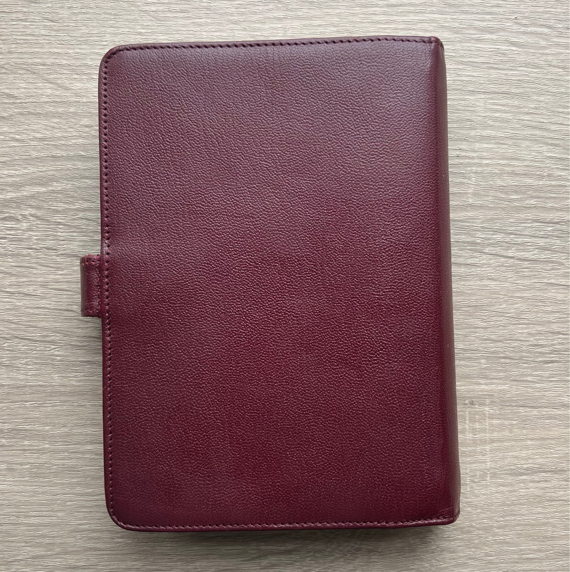 burgundy wine red agenda planner notebook chanel luxury diary gold black women men home office
