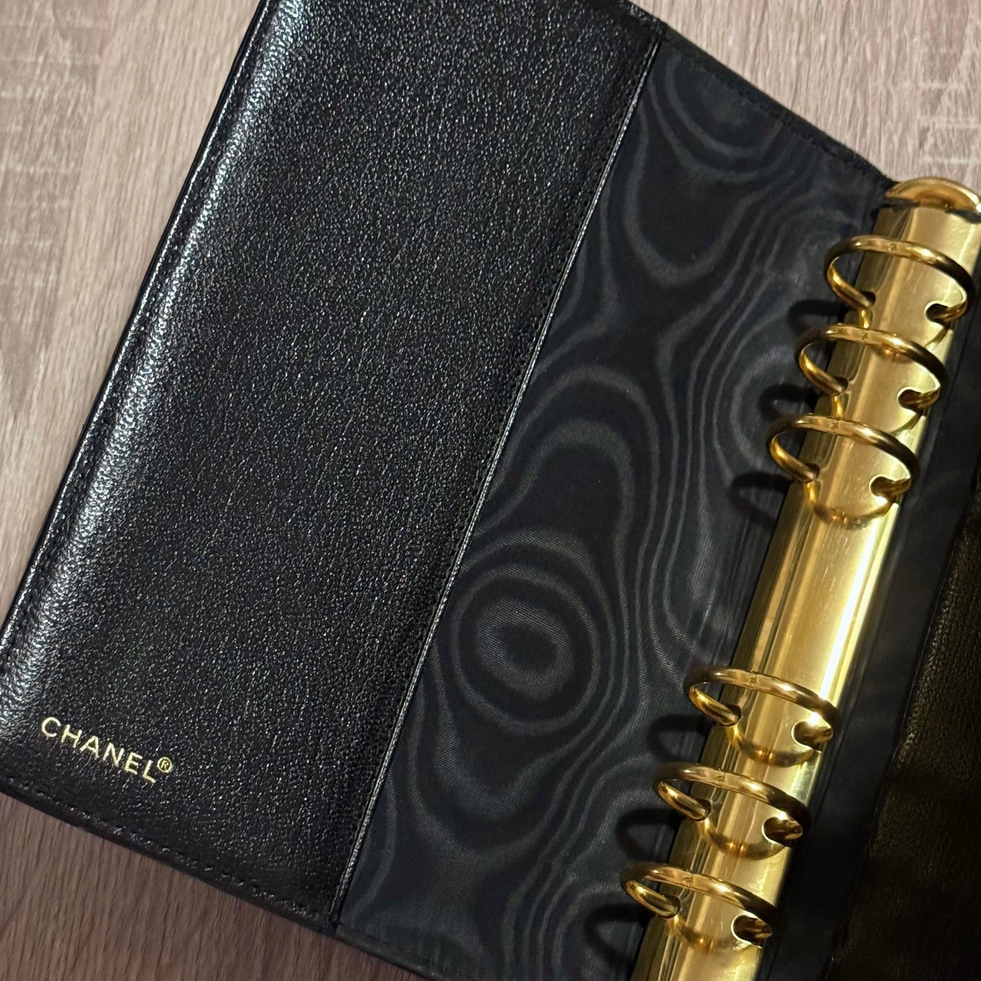 smooth chanel logo clasp diary planner agenda looseleaf notebook
