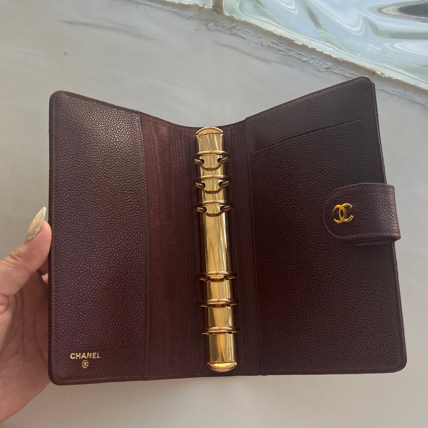 Chanel Matrasse Quilted バーガンディカラー
MM 手帳カバー