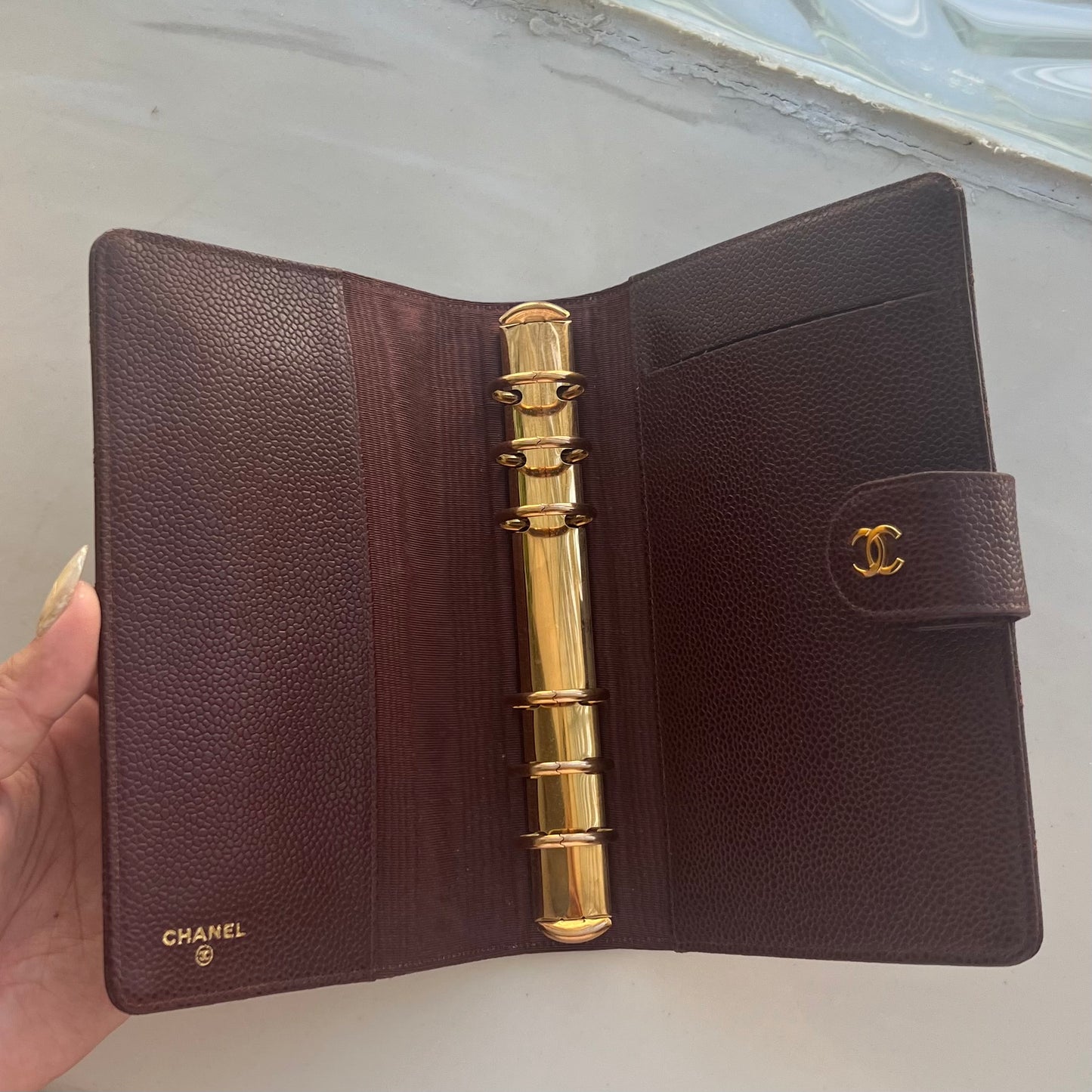 Chanel Matrasse Quilted バーガンディカラー
MM 手帳カバー