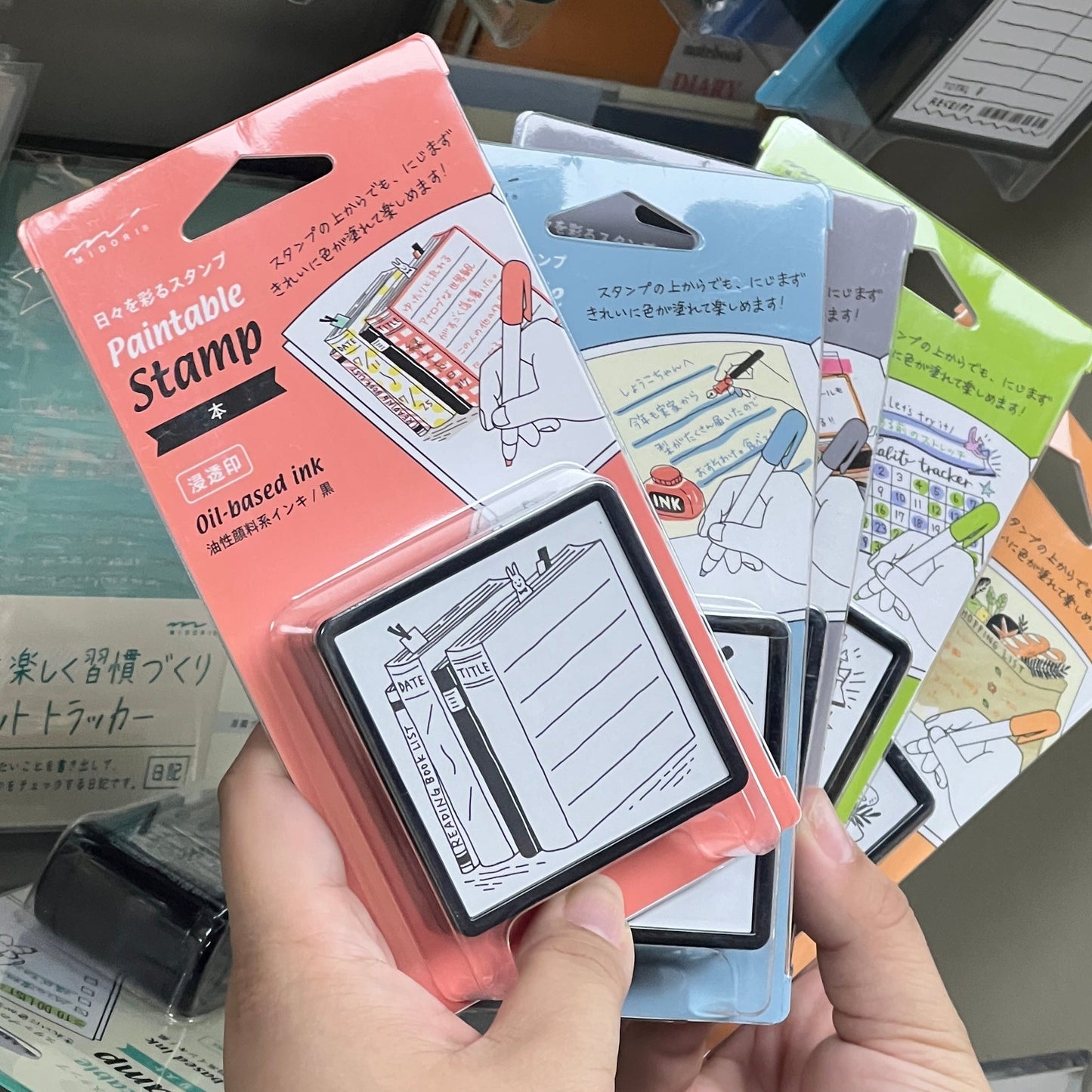 MIDORI Paintable Stamp Pre-Inked by Midori
