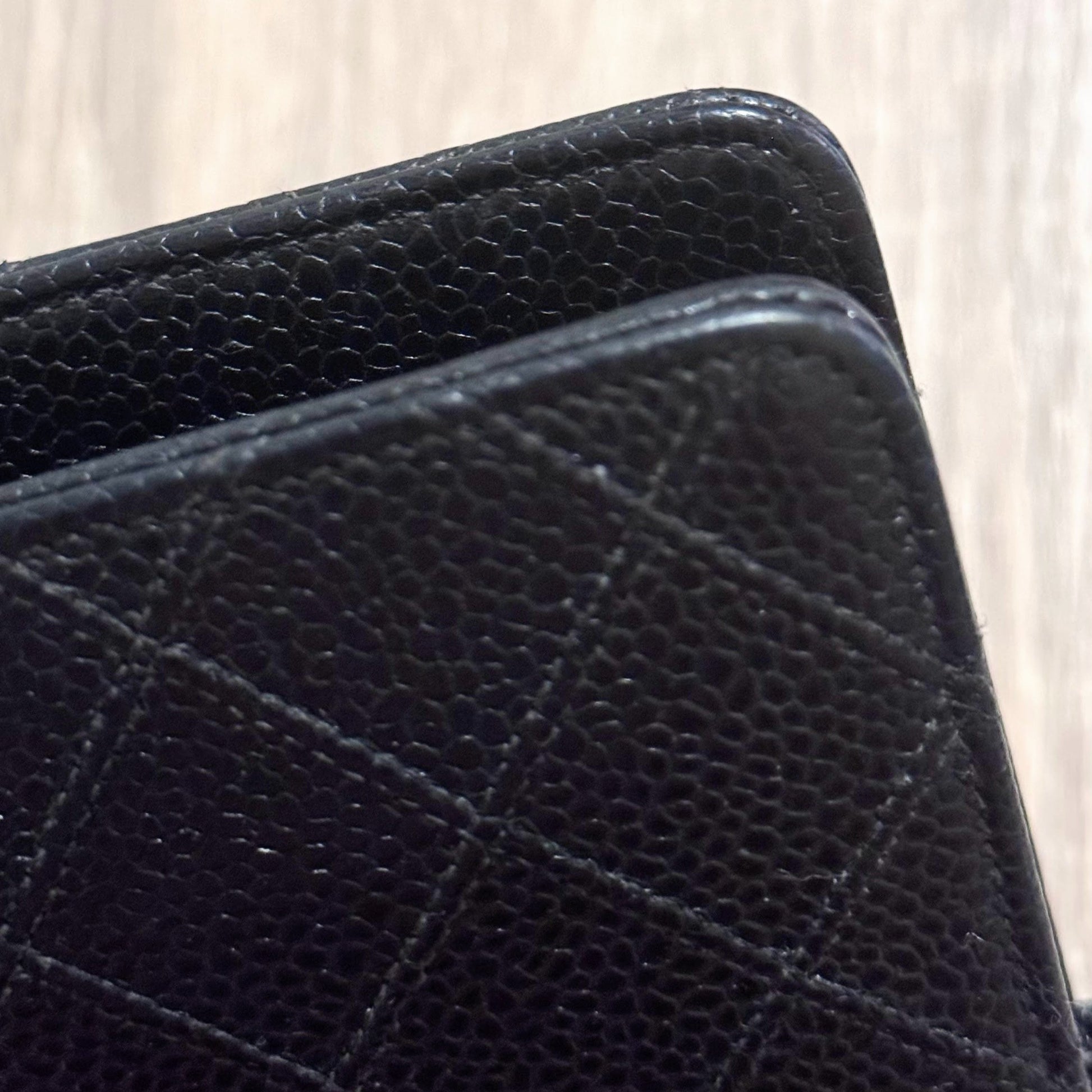 chanel black quilted agenda planner notebook cover with authenticity guarantee confirm black quilted caviar