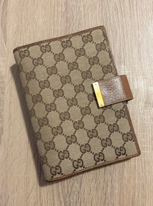 Gucci Monogram Brown MM Agenda