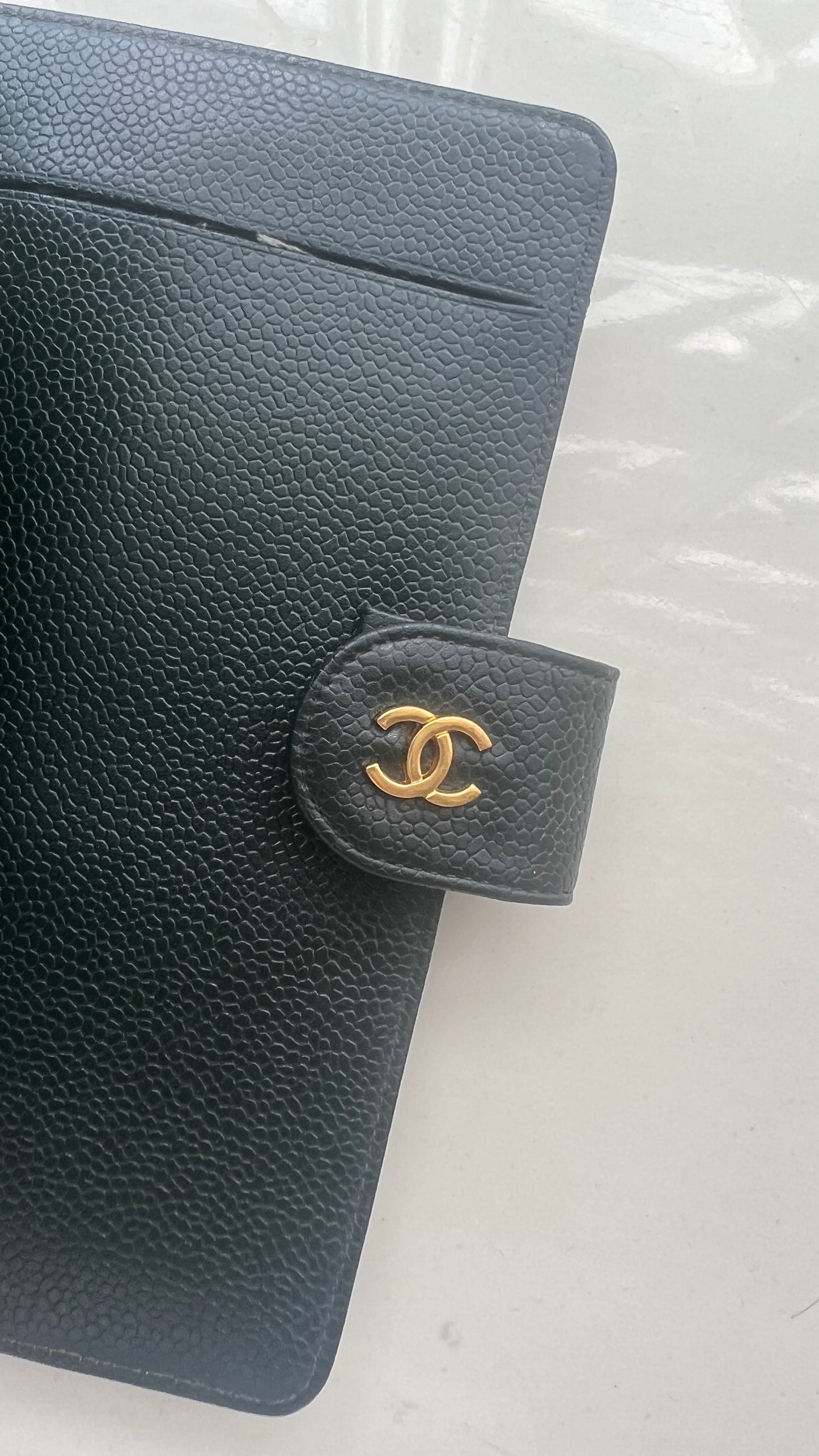 Chanel Matrasse Quilted Green MM Agenda