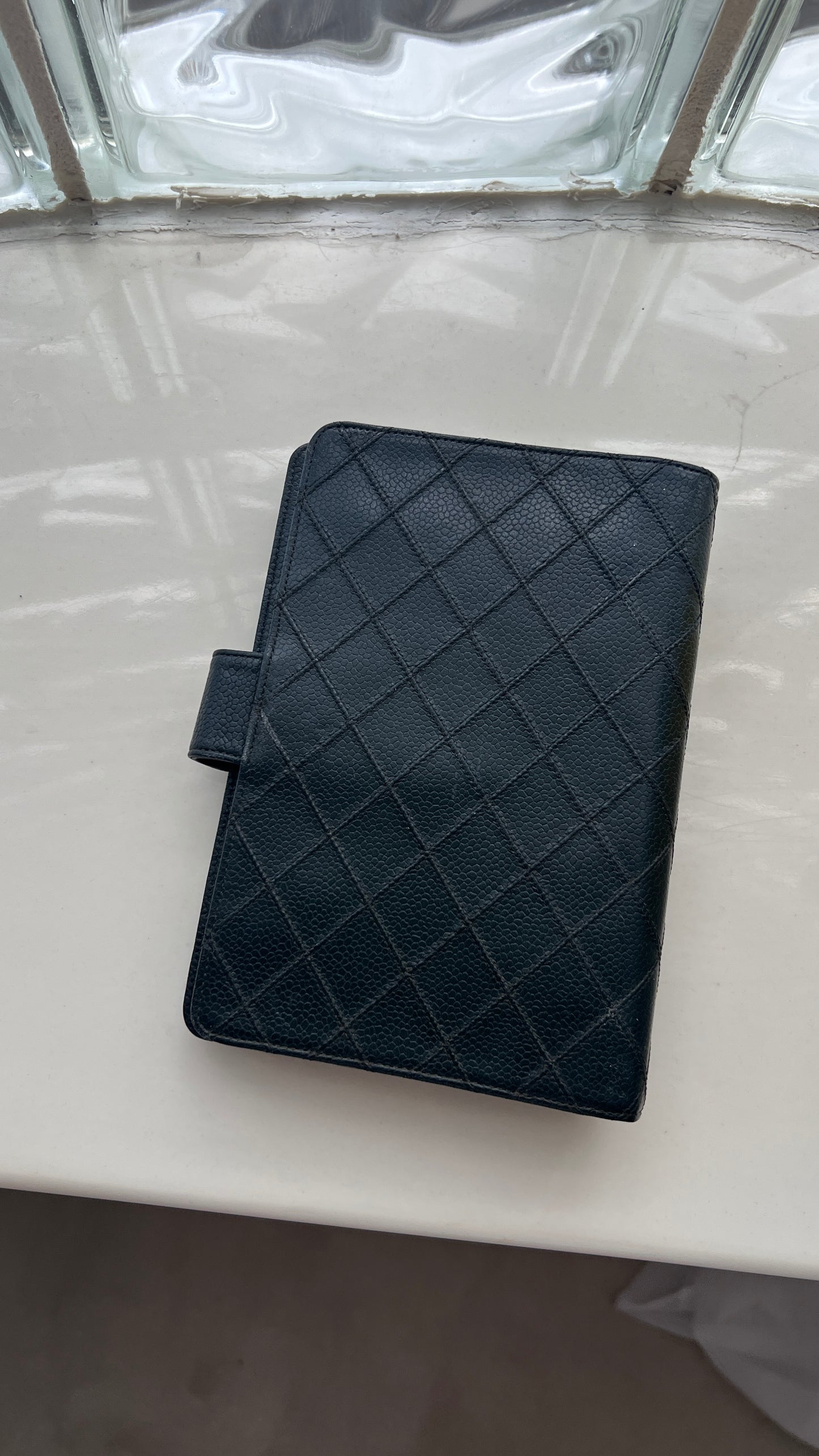 Chanel Matrasse Quilted Green MM Agenda