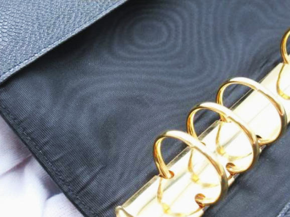 Chanel Timeless CC Black MM Agenda with card