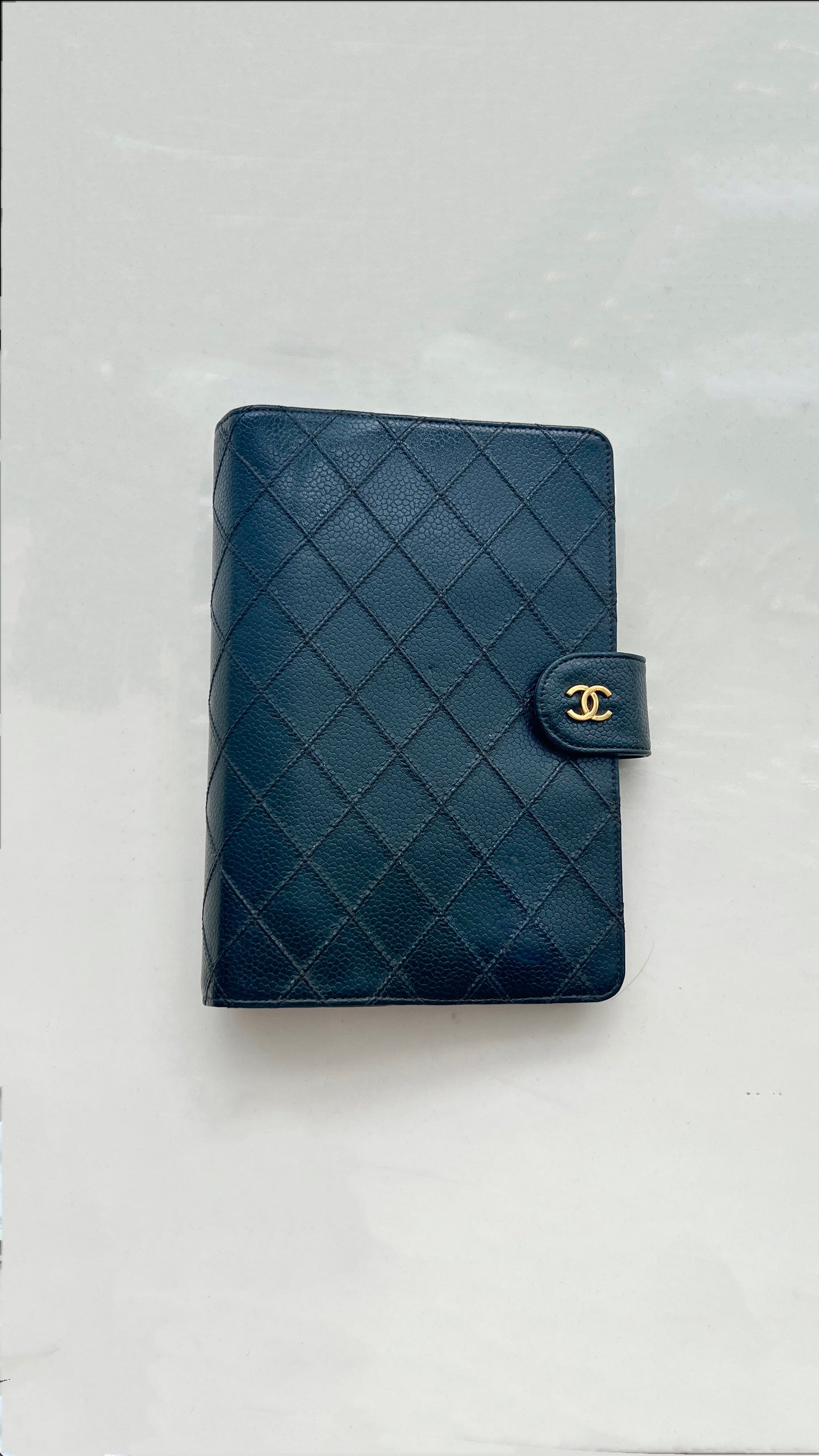 Chanel Matrasse Quilted Green MM Agenda