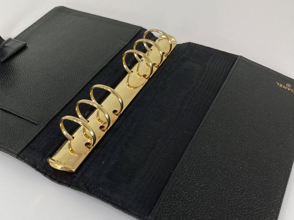 Chanel Matrasse Quilted Black MM Agenda