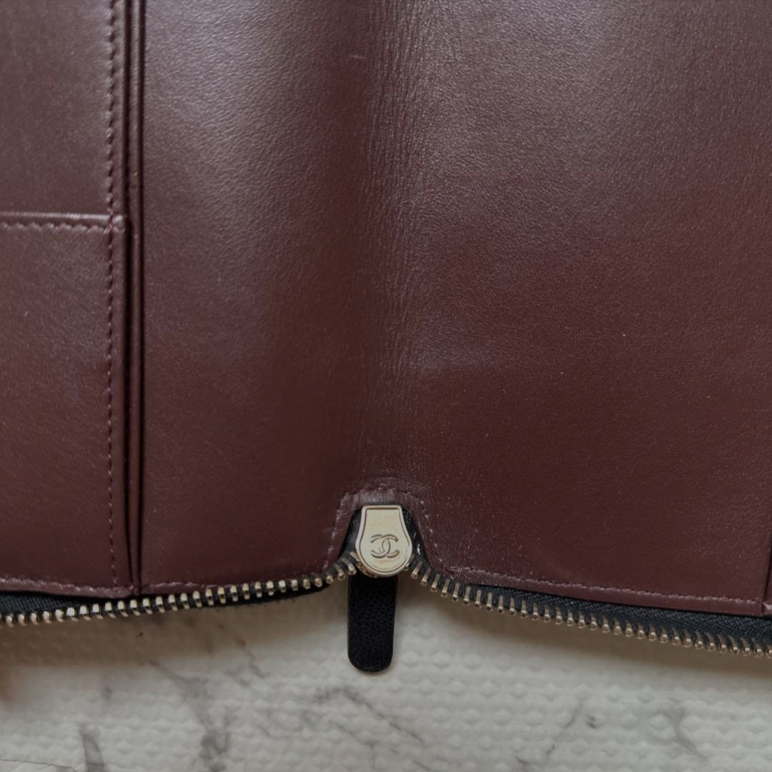 Chanel Planner Zip Around Case in Caviar