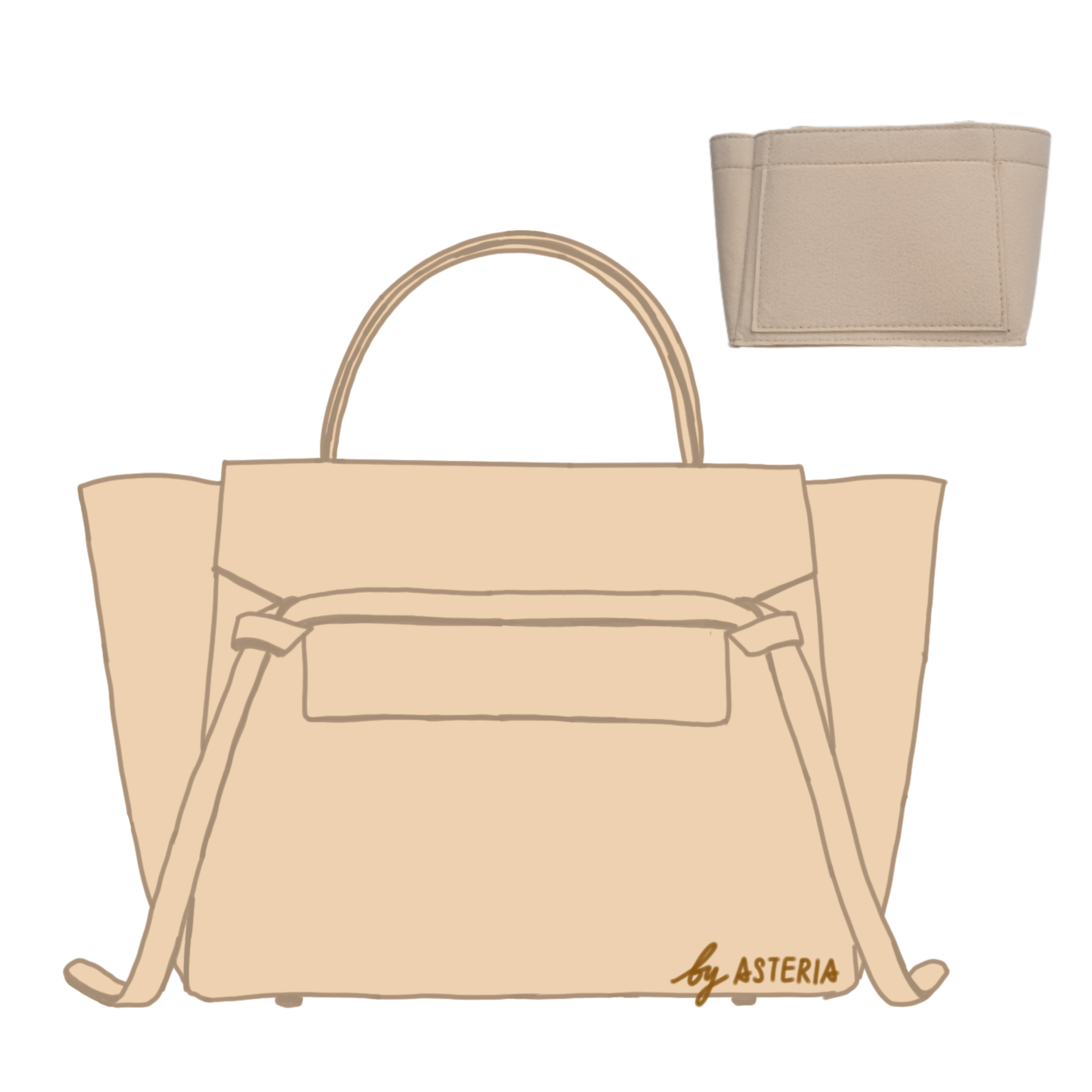 Bag Organizer for Louis Vuitton Sac Plat (Regular Size)