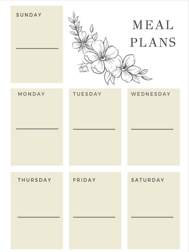FREE Floral Agenda Printables