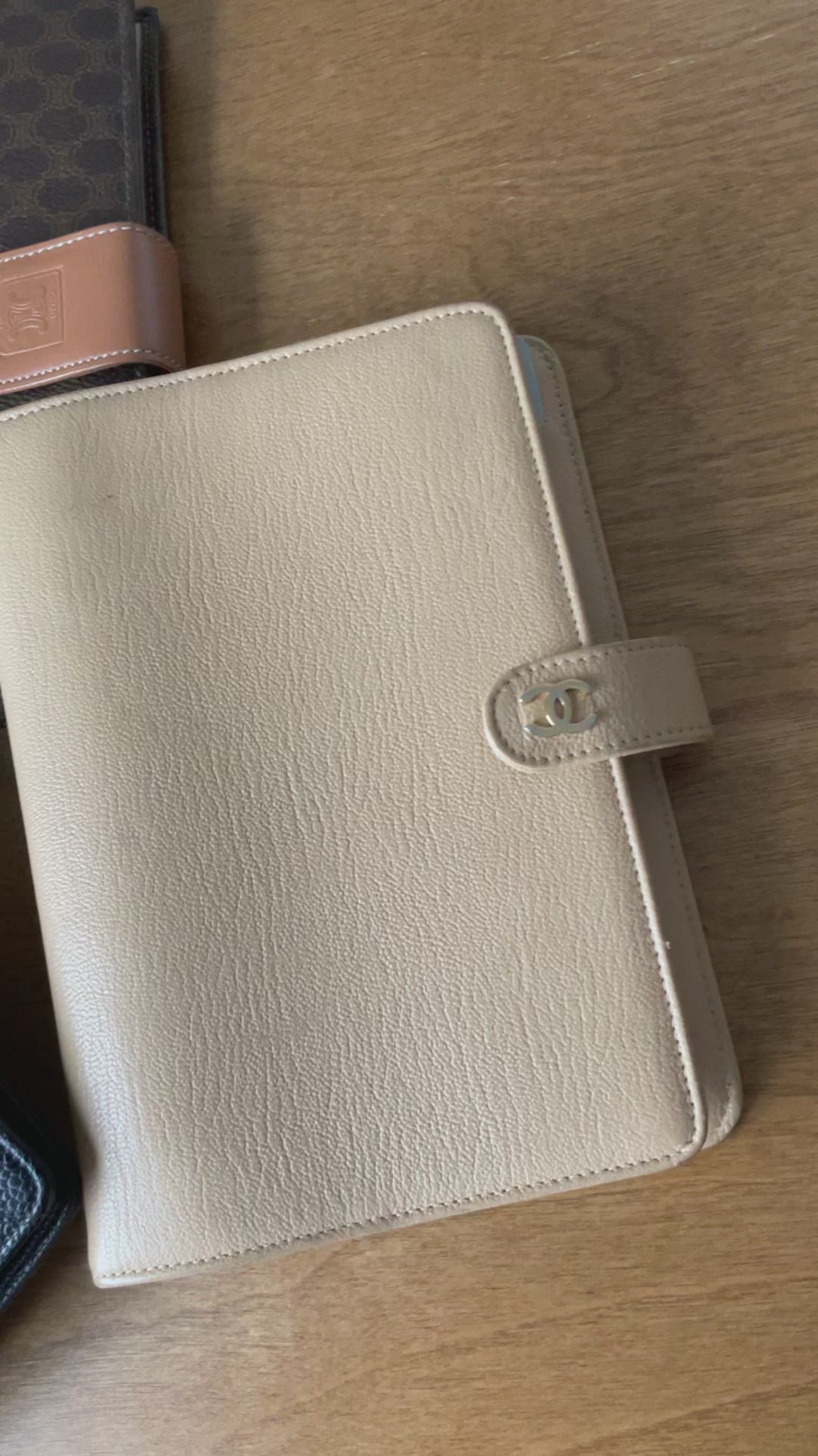 beige chanel lanner diary tan