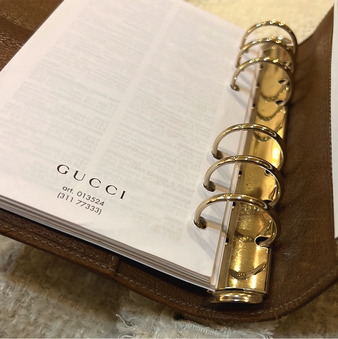 Gucci Monogram Brown MM Agenda