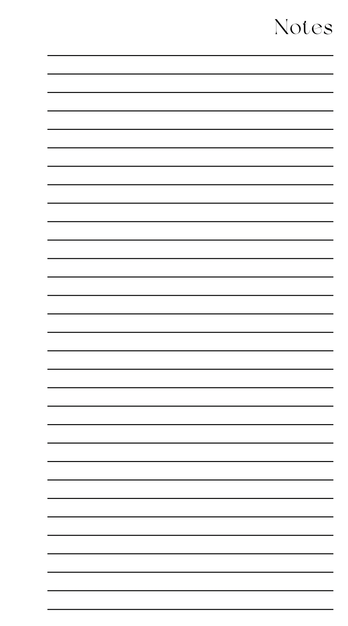 FREE Undated Beige Printout for MM Personal Size