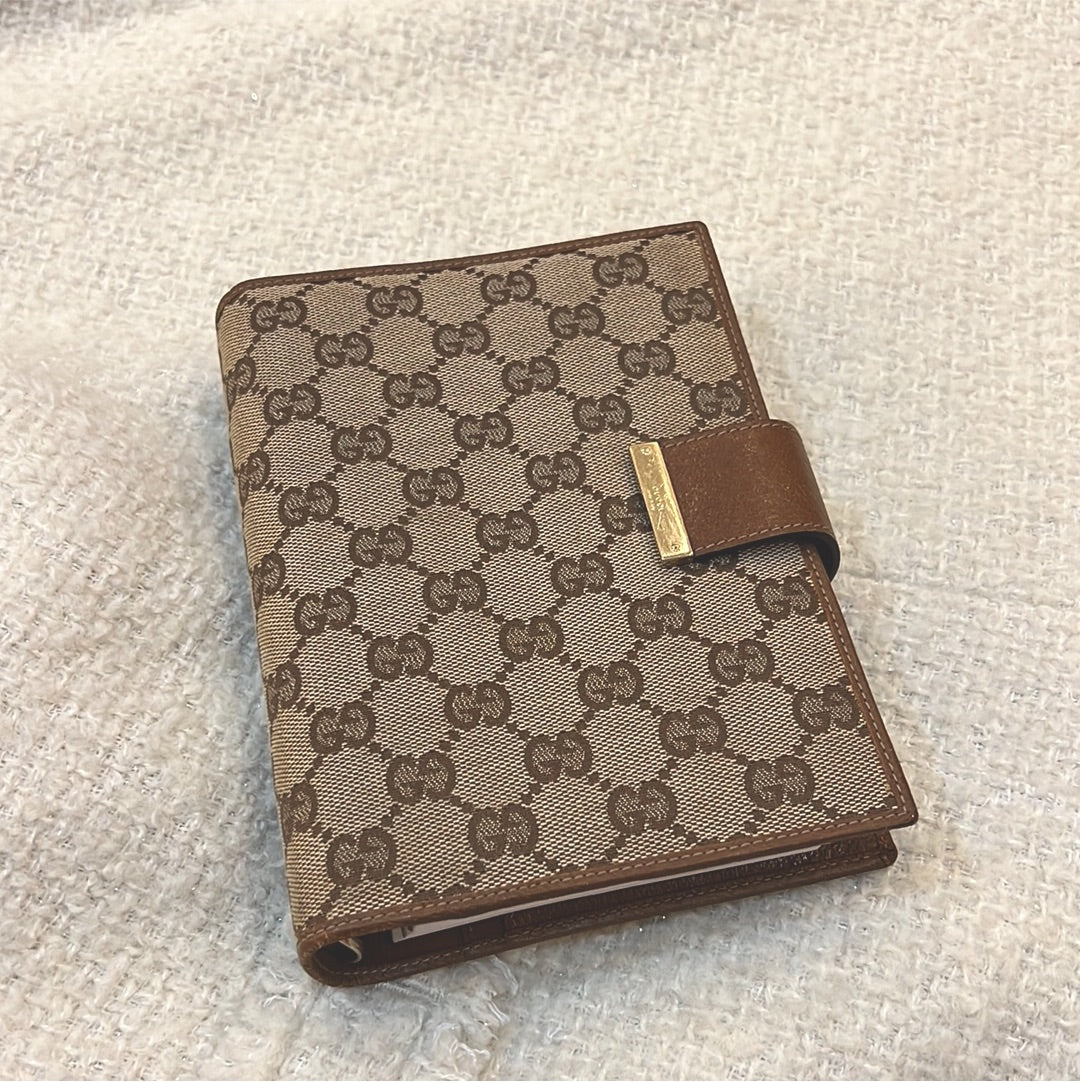 Gucci Monogram Brown MM Agenda