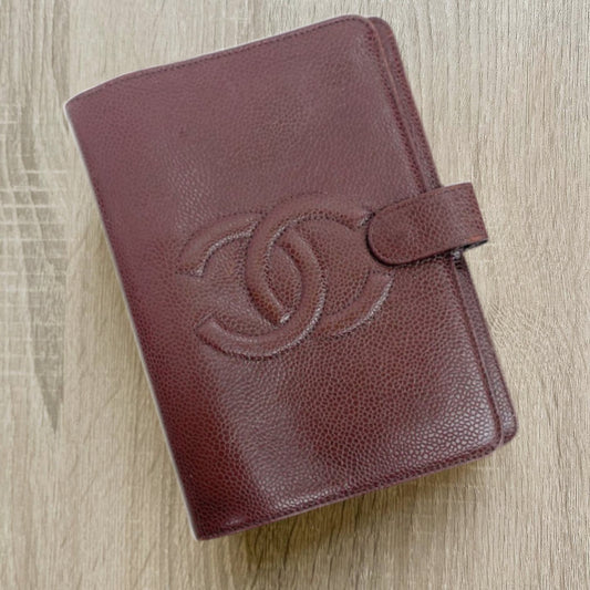 Chanel Timeless CC Burgundy MM Agenda