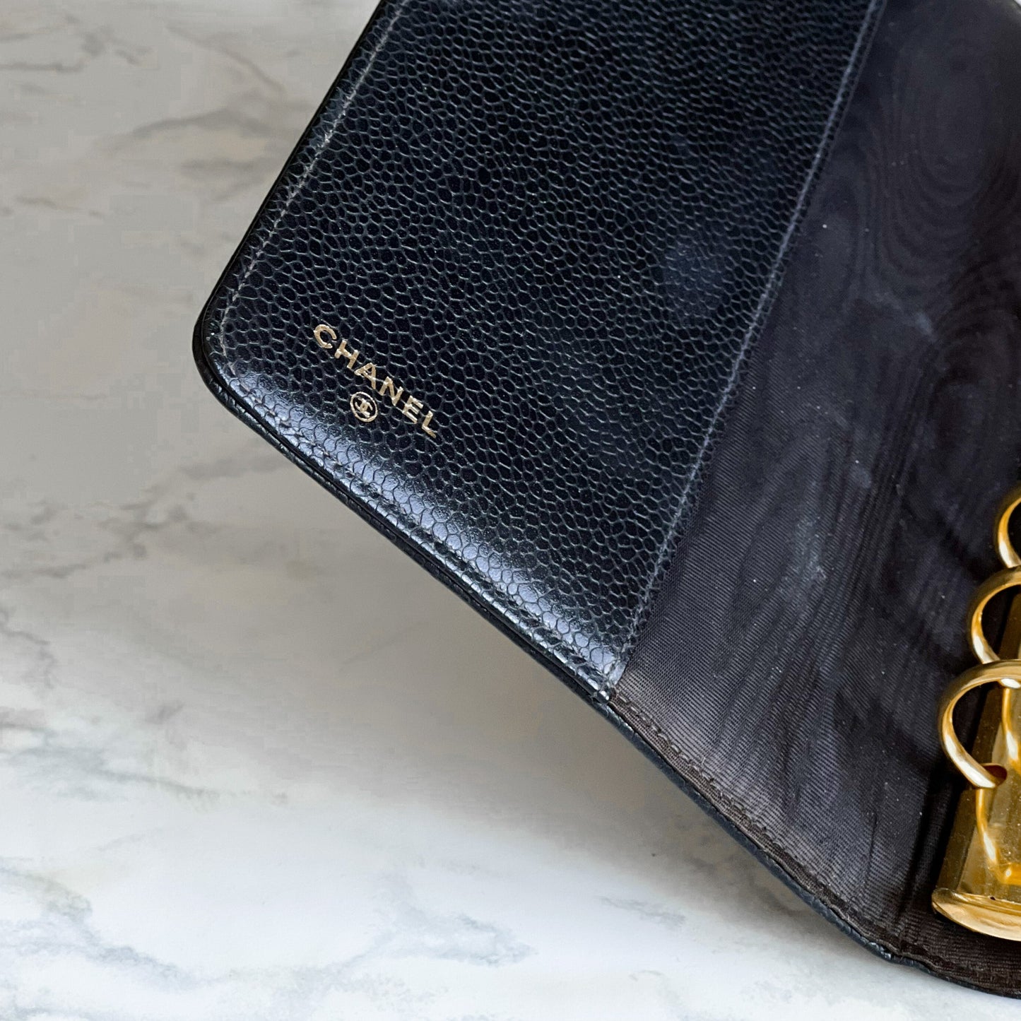 Chanel Timeless CC 黒色 MM 手帳カバー