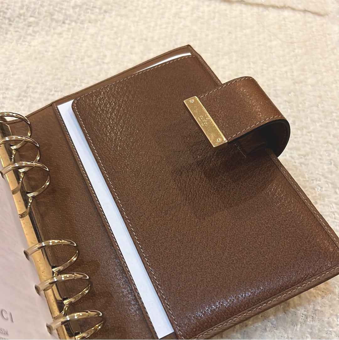 Gucci Monogram Brown MM Agenda
