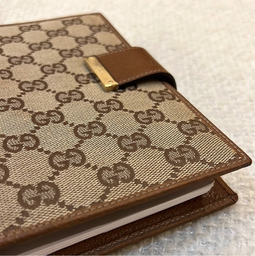 Gucci Monogram Brown MM Agenda
