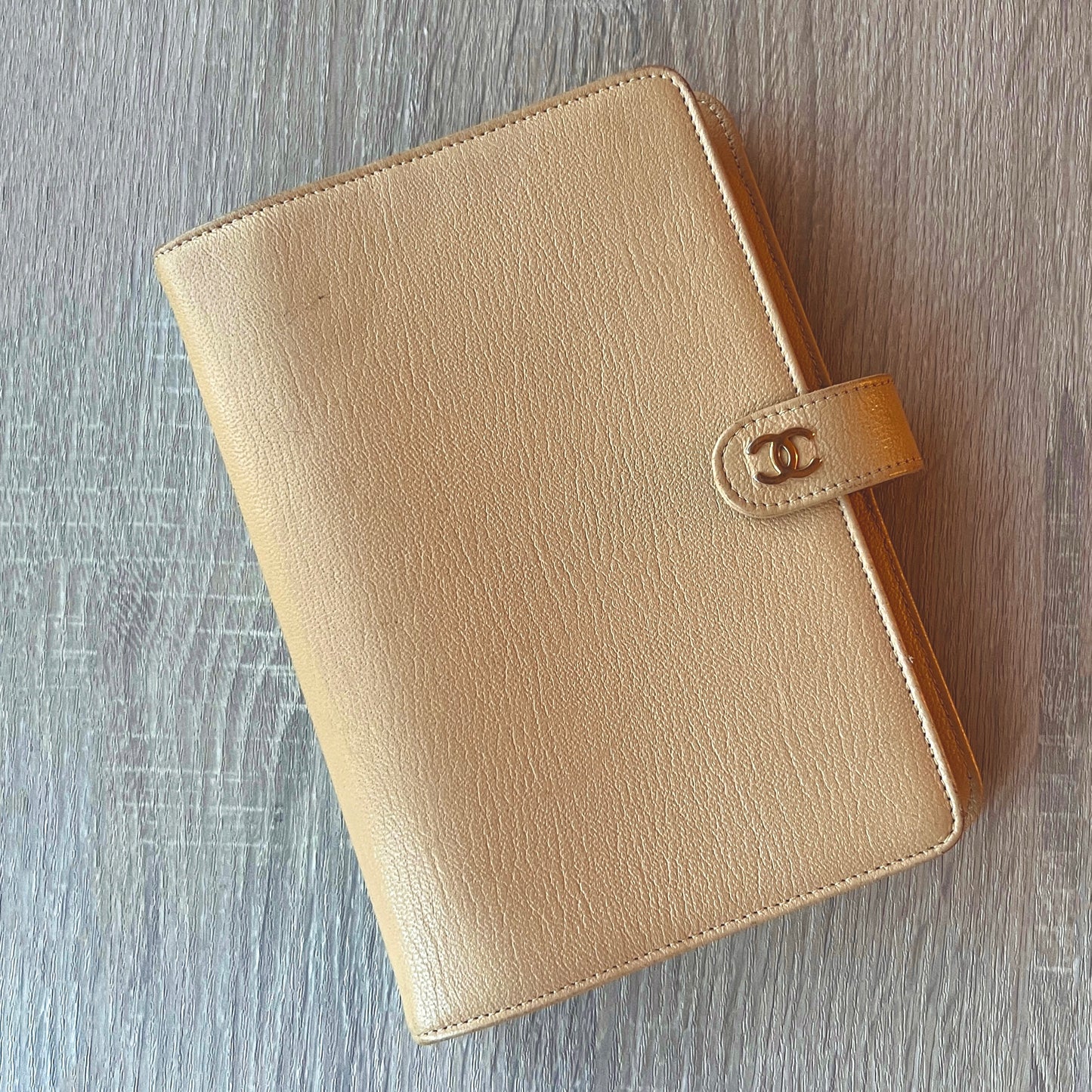 beige chanel lanner diary tan