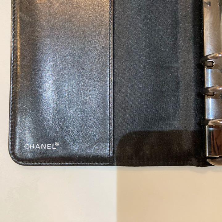 Chanel Travel Line 黒色 MM 手帳カバー