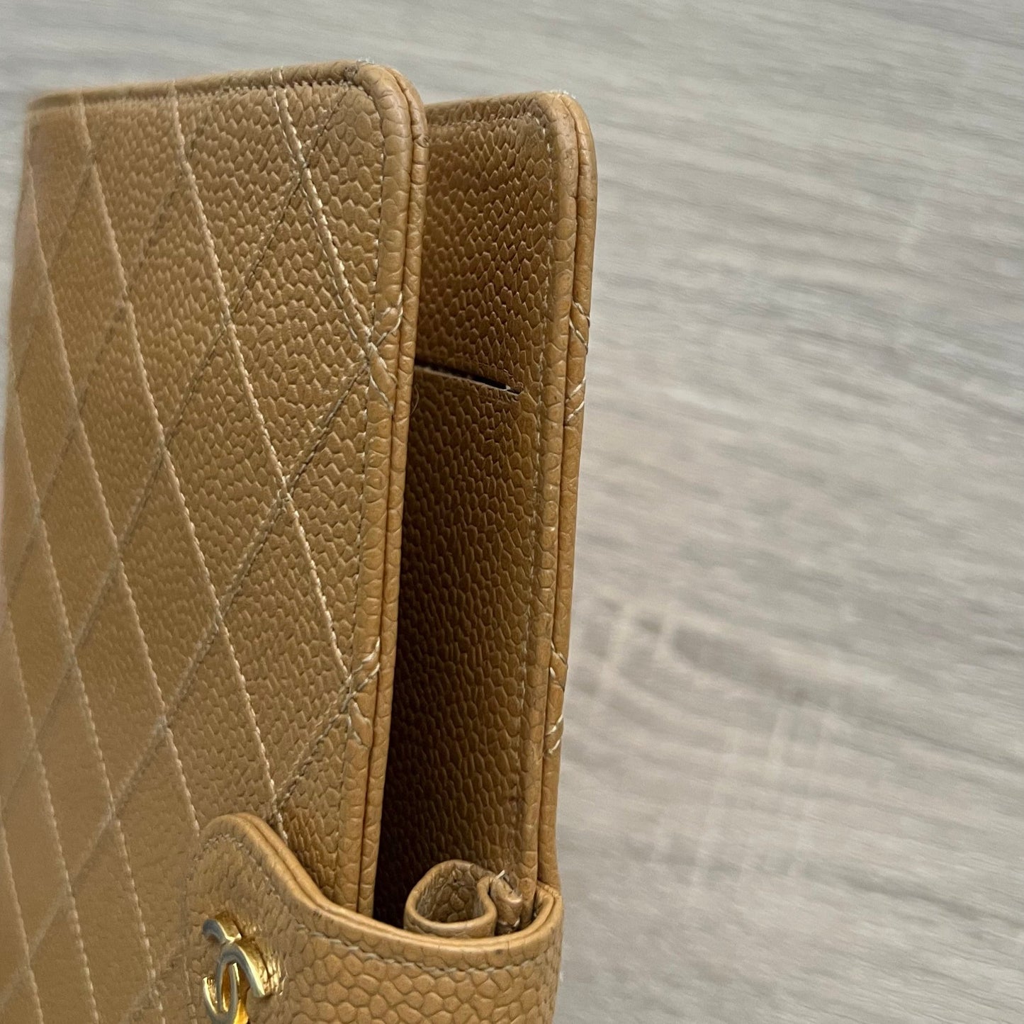 Chanel Matrasse Quilted Beige MM Agenda