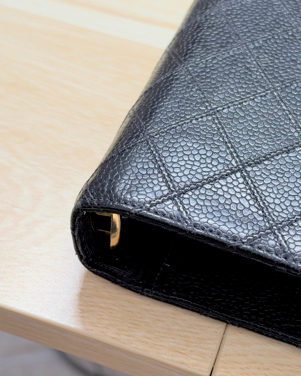 Chanel Matrasse Quilted Black MM Agenda