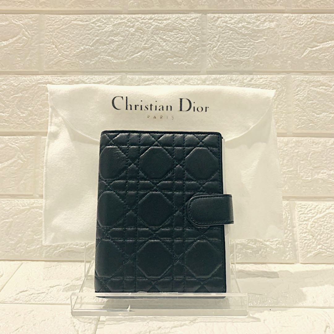 Dior Cannage Quilted Black PM Agenda