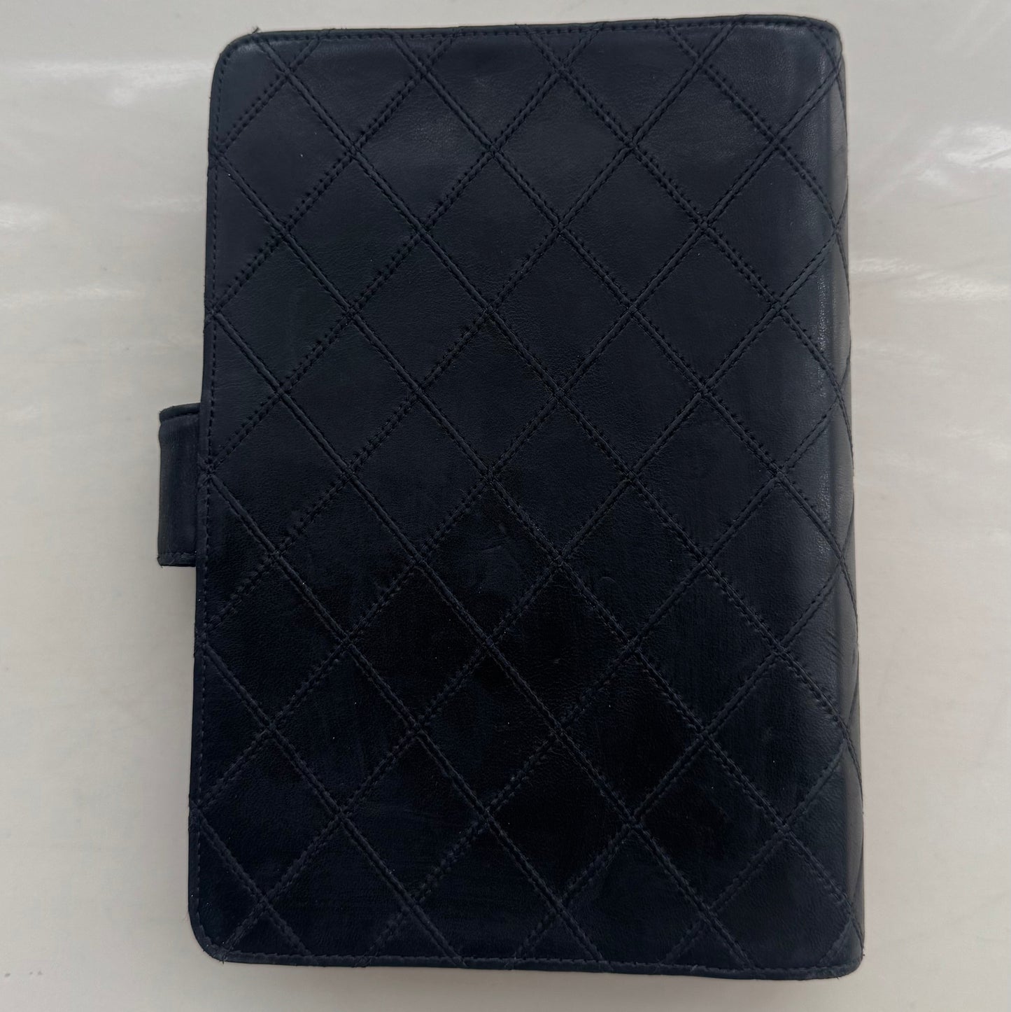 Chanel Matrasse Quilted Lambskin Black MM Agenda