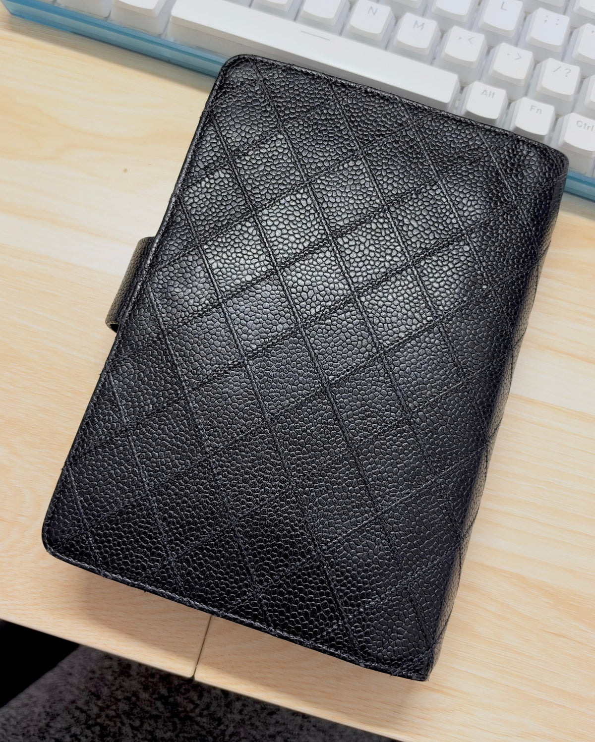 Chanel Matrasse Quilted Black MM Agenda
