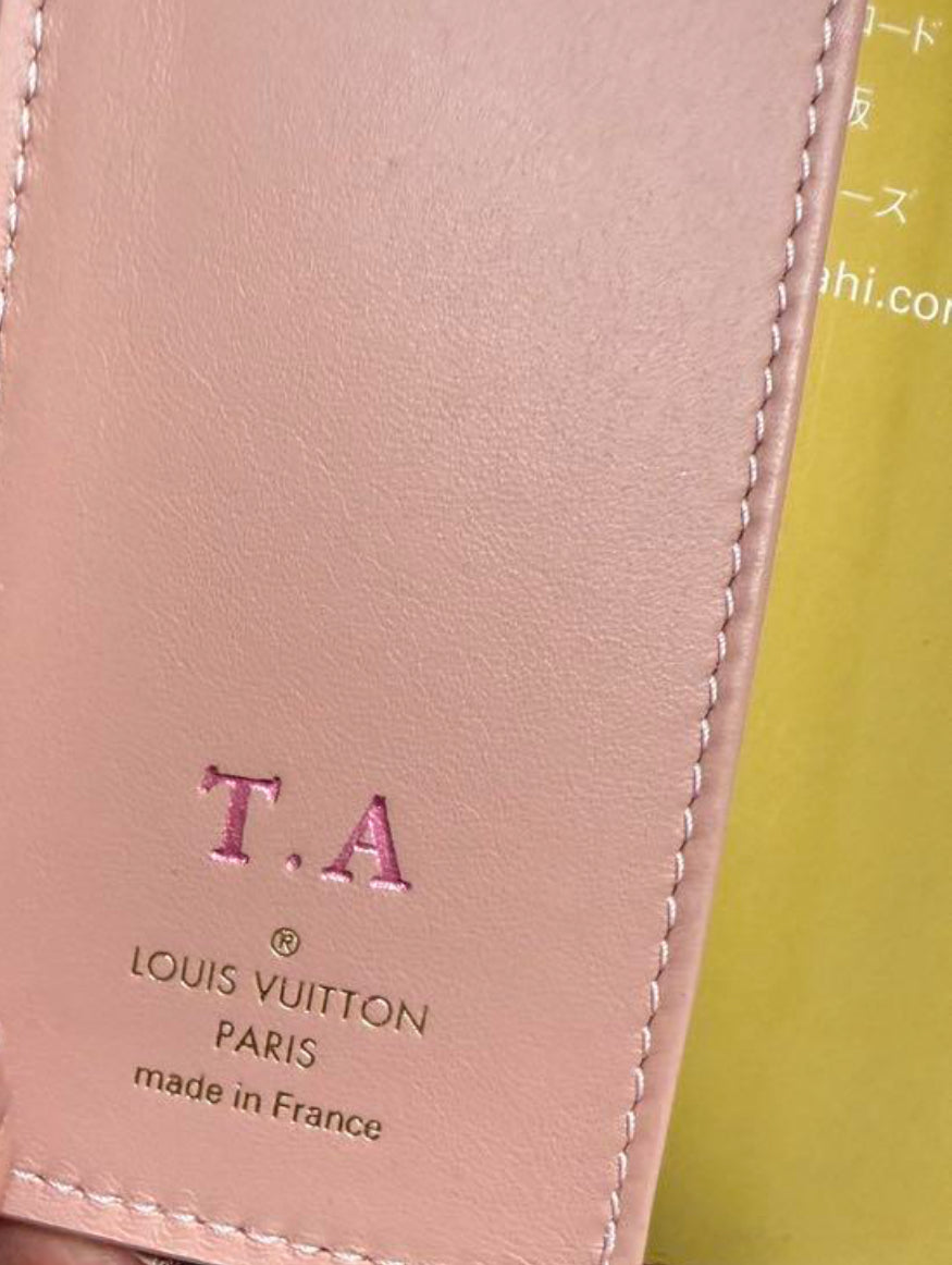 Louis Vuitton Emprinte Monogram Agenda Cover Rose Ballerine (Hot Stamped)