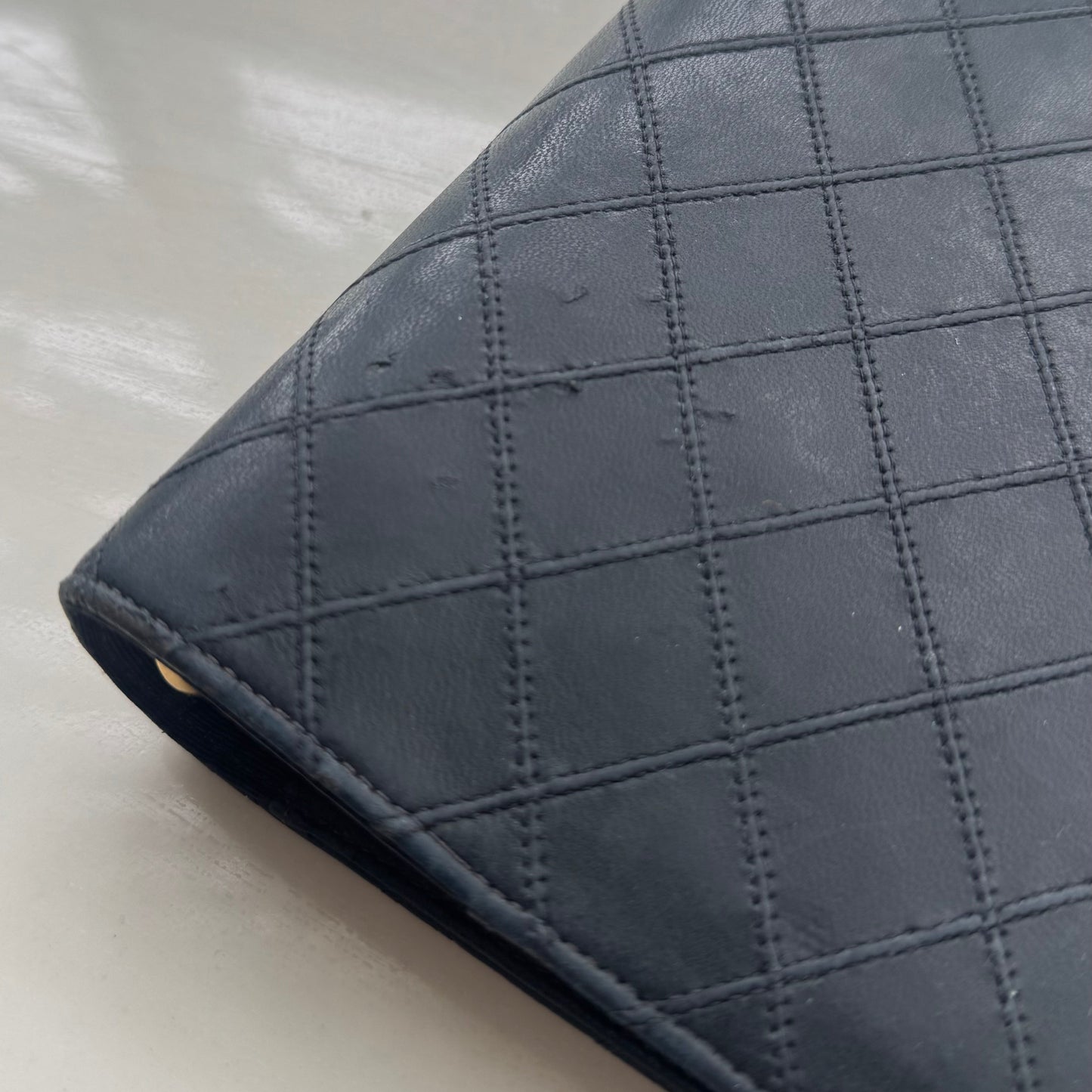 Chanel Matrasse Quilted Lambskin Black MM Agenda