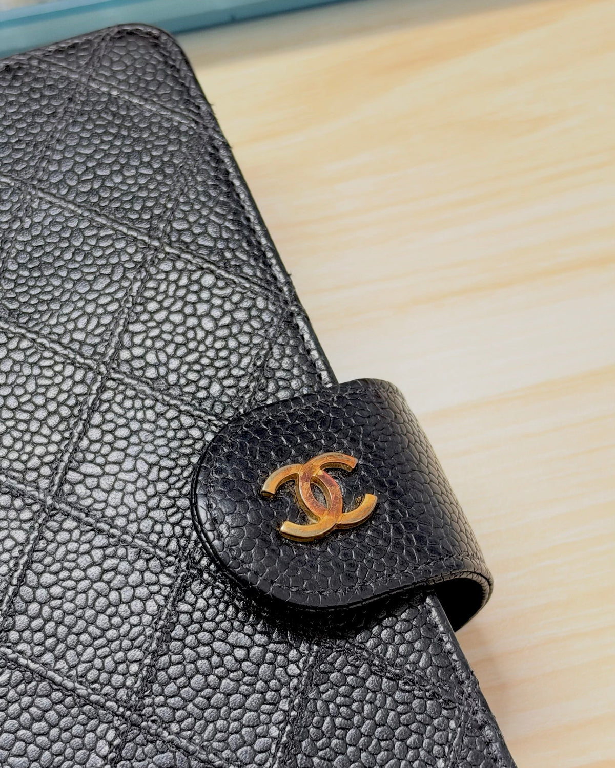 Chanel Matrasse Quilted Black MM Agenda