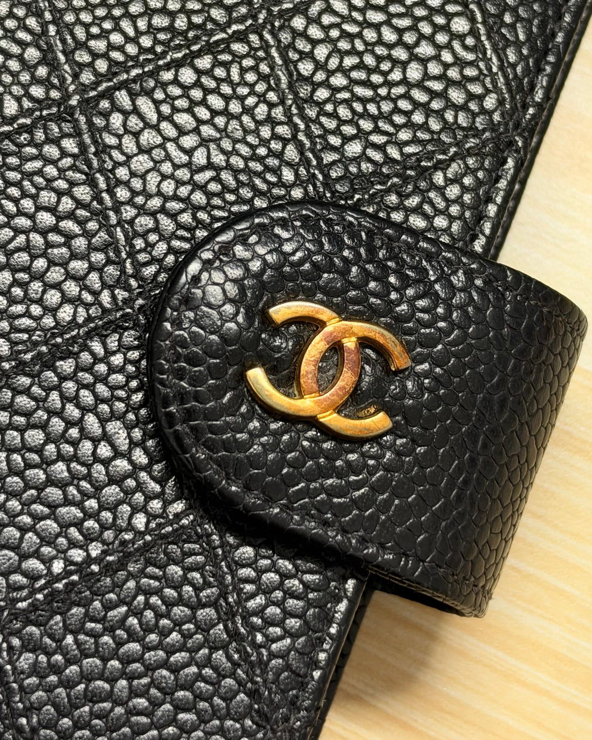 Chanel Matrasse Quilted Black MM Agenda