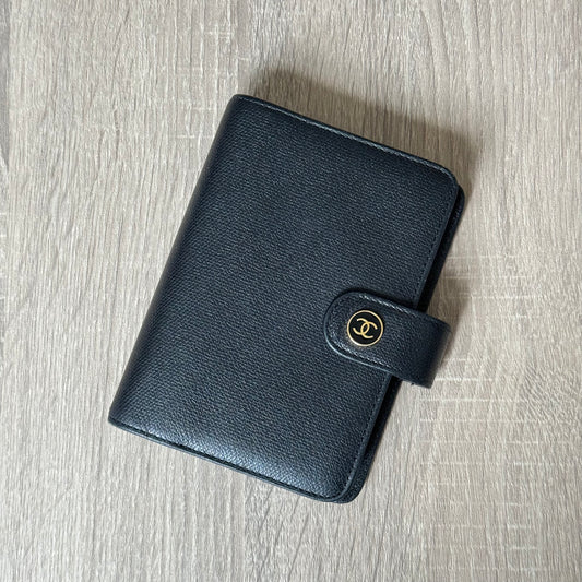 Chanel Enamel Logo Black PM Agenda