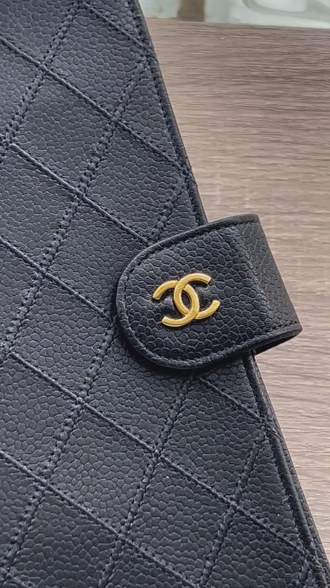 Chanel Matrasse Quilted Black MM Agenda with Card and Box – ByAsteria