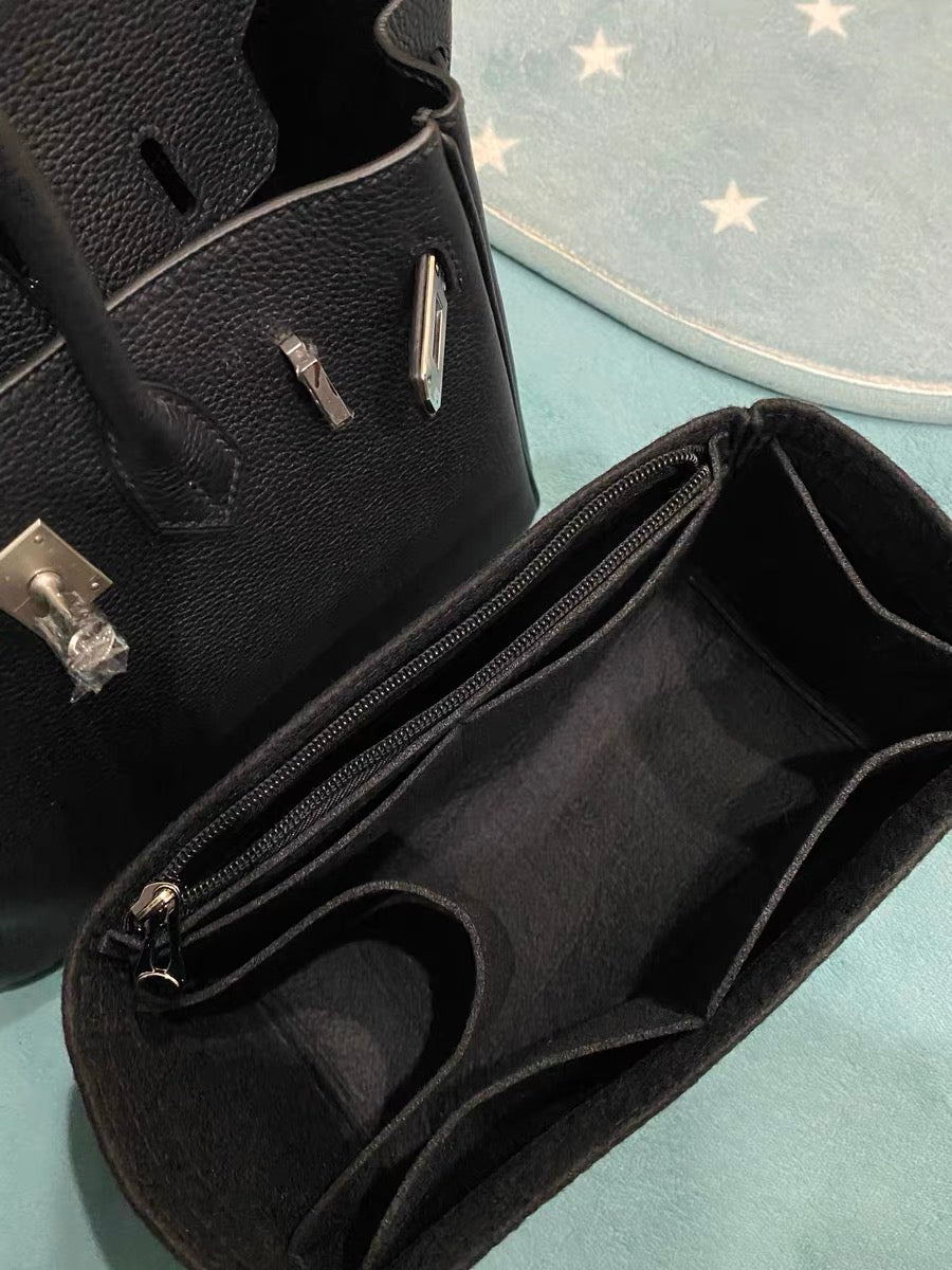 Birkin Handbag Organizer - Custom in 45+ Colors 25 / No Zipper / 04 Pebble