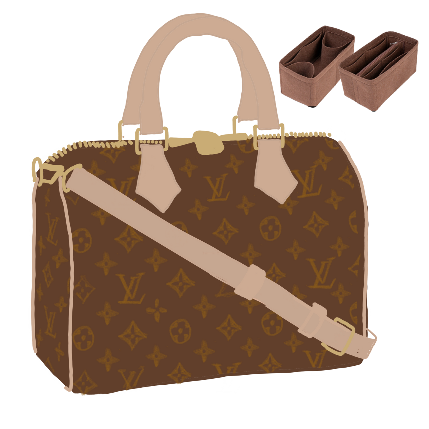 Louis Vuitton Speedy Handbag Organizer and Structural Support. – ByAsteria