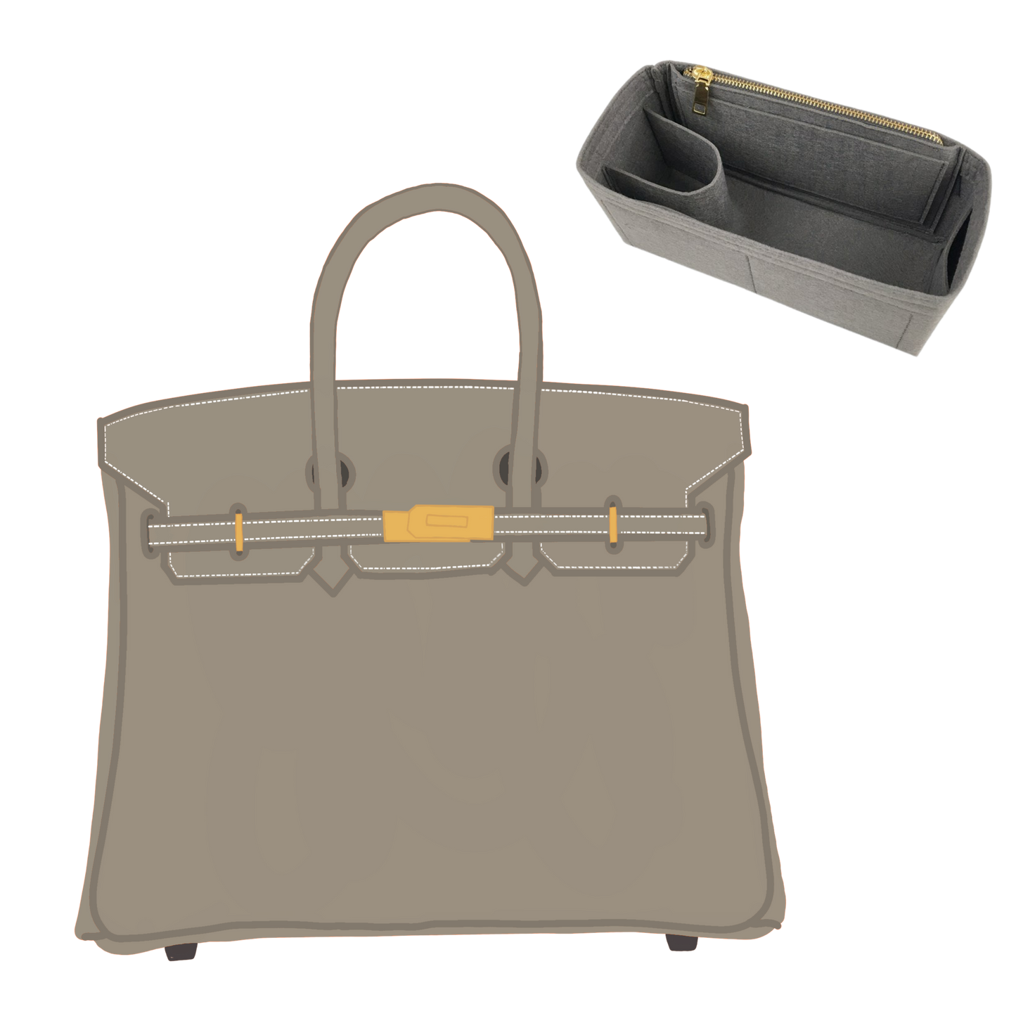 Birkin Handbag Organizer - Custom in 45+ Colors – ByAsteria
