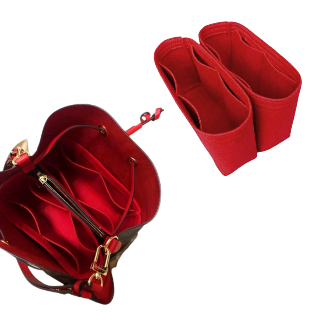Louis Vuitton NeoNoe Dual Organizer Two Sided, Two Compartment Bag Insert for NeoNoe Noe LV Monogram Handbag New Structure Detailed Custommade One